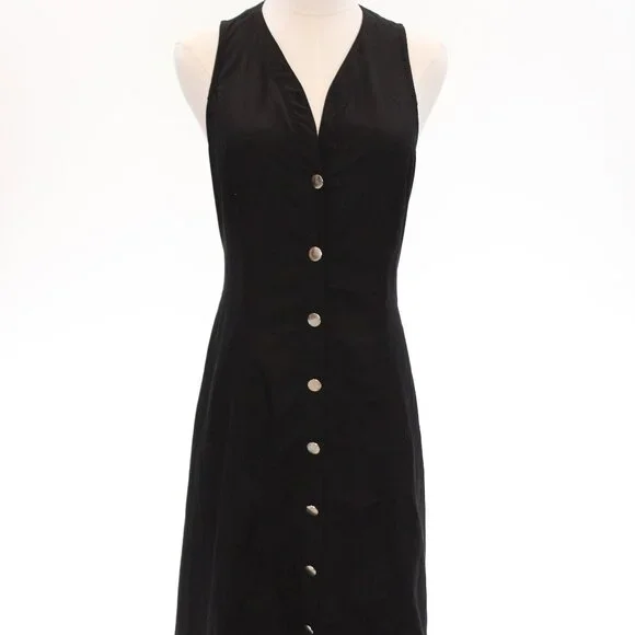 Proenza Rumbled Button Front Midi Dress Size 6 - Picture 2 of 12